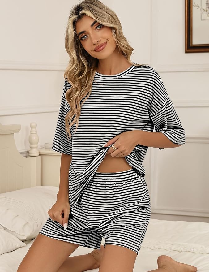 White Black Striped