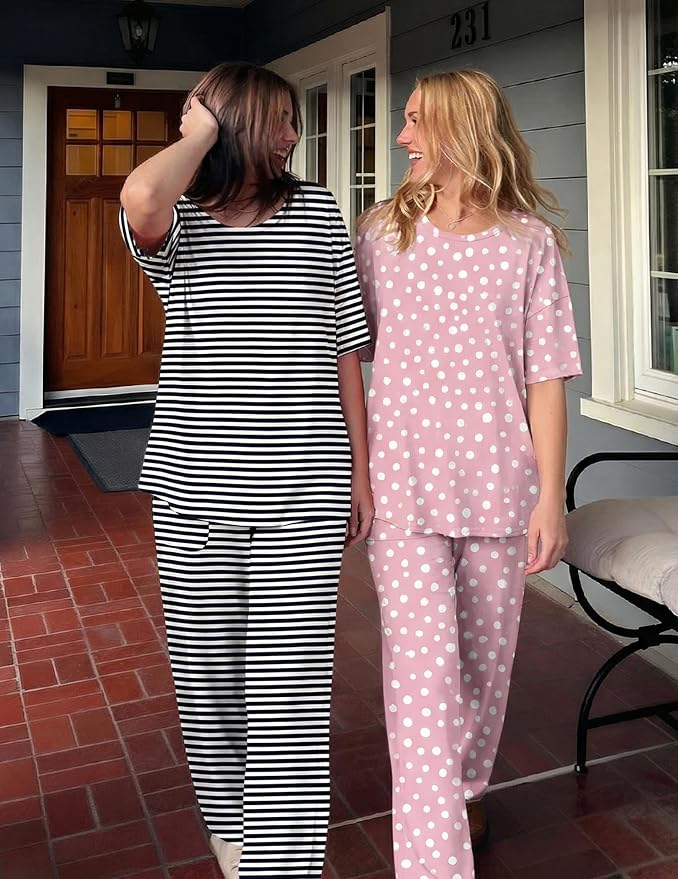 Pink Dots/Black Striped