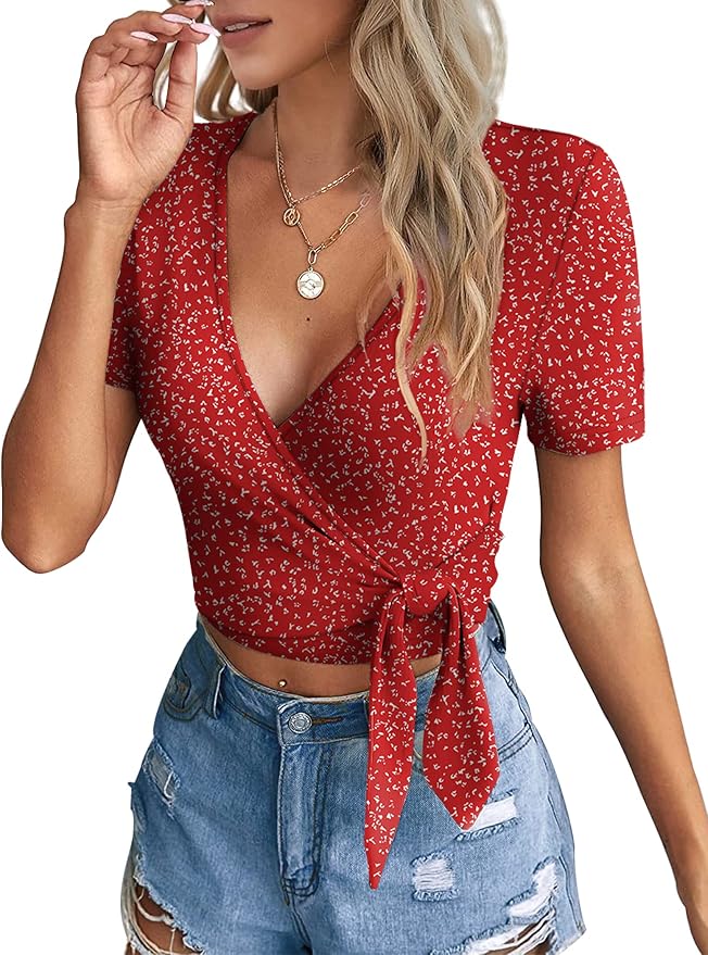 204-red Floral