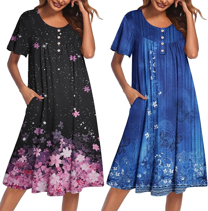 Cherry Blossoms Black/Ethnic Print Blue
