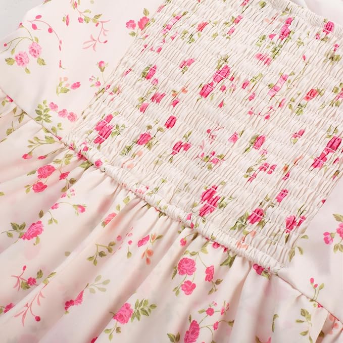 Beige Red Floral
