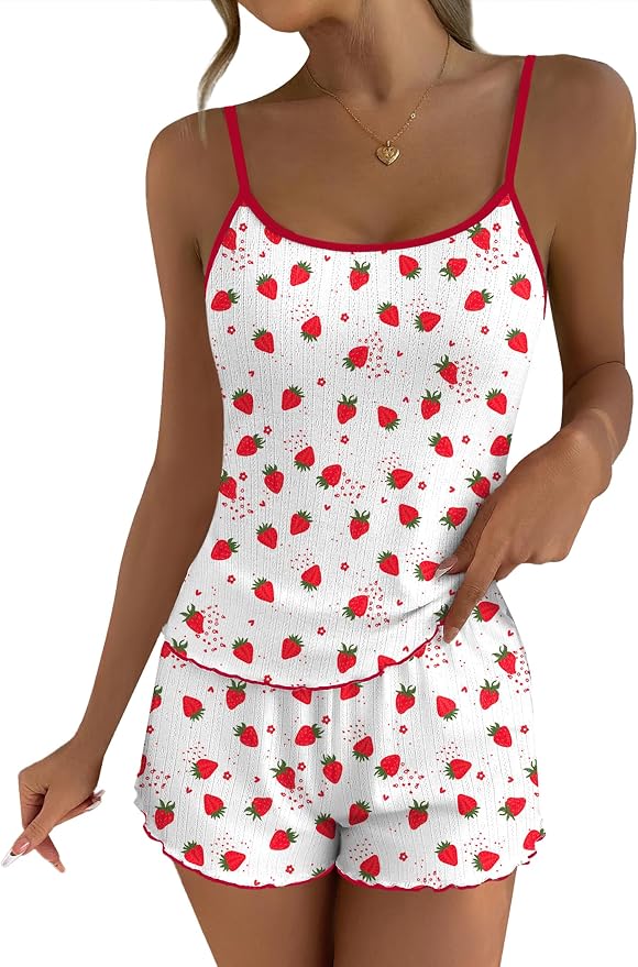 Red Strawberry on White