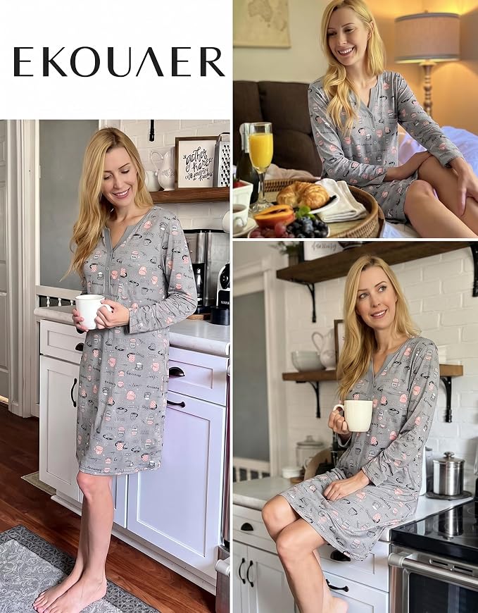 Grey Coffee Print