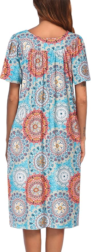 Round Blue Floral