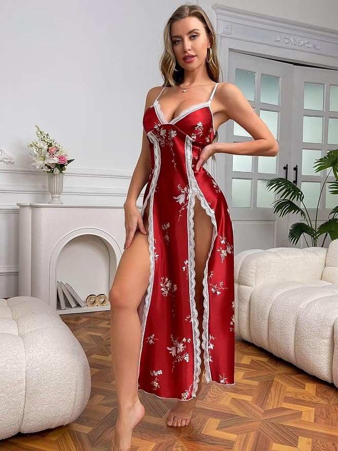 Brick Red Floral