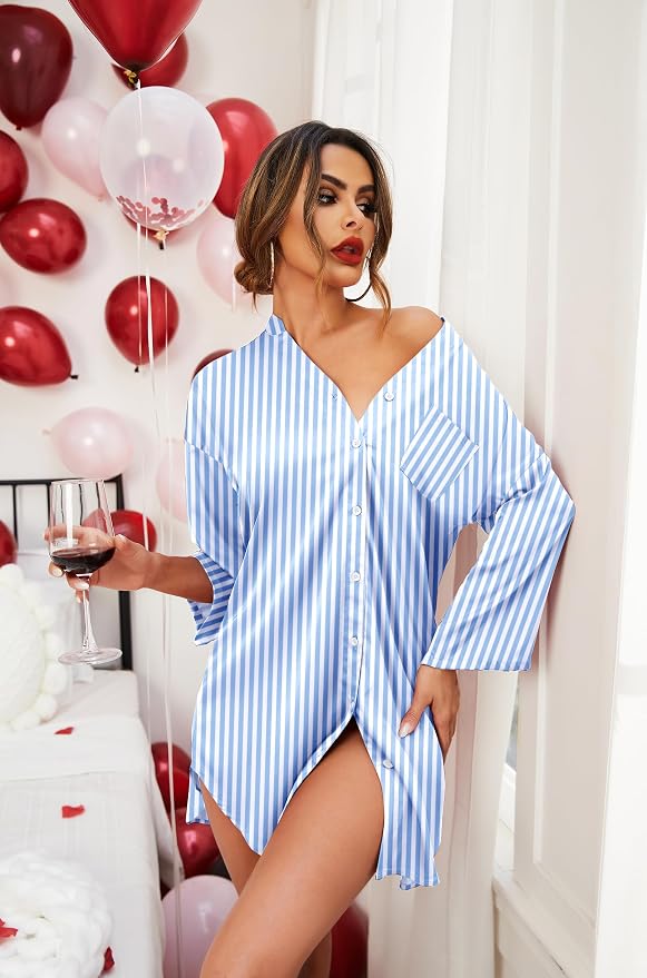 Striped Blue