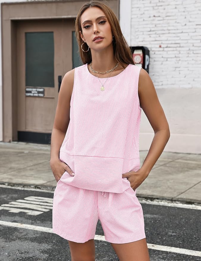 Pink White Striped