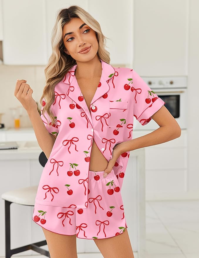 Pink Cherry Bow