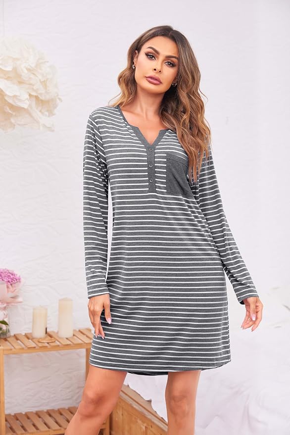 Medium Grey Striped