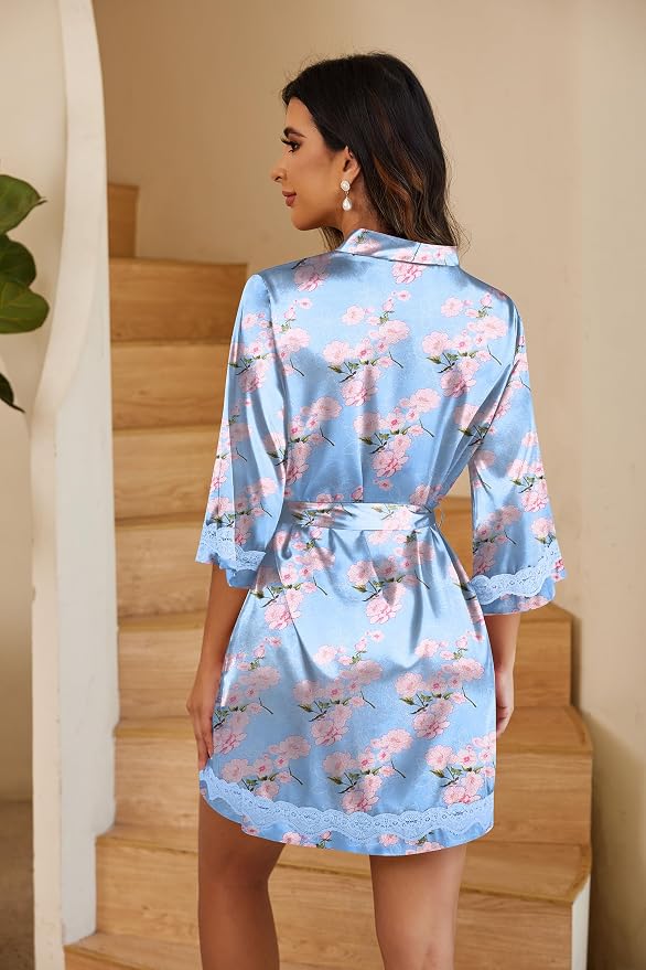 Blue Pink Floral