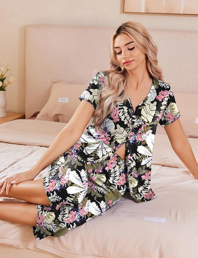 Black and Pink Floral