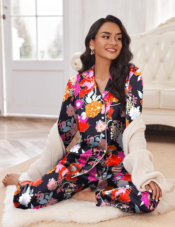 Black With Colorful Floral