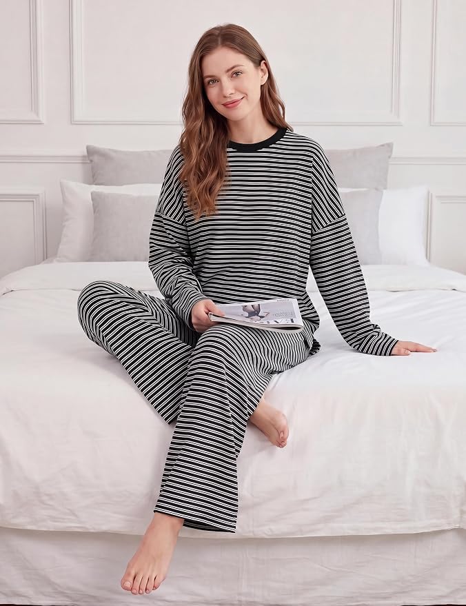 Wide Thin Stripe-black White