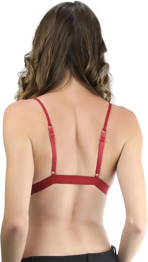 Sheer Outer Lace Trim Skinny - Red