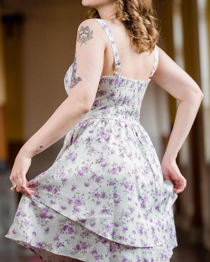 White Purple Floral