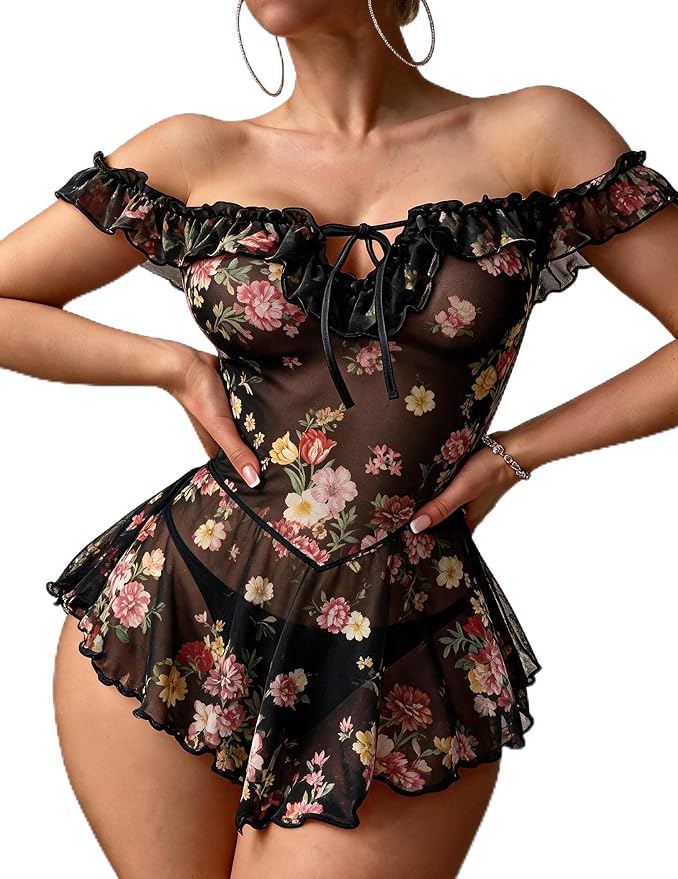 Black Foral