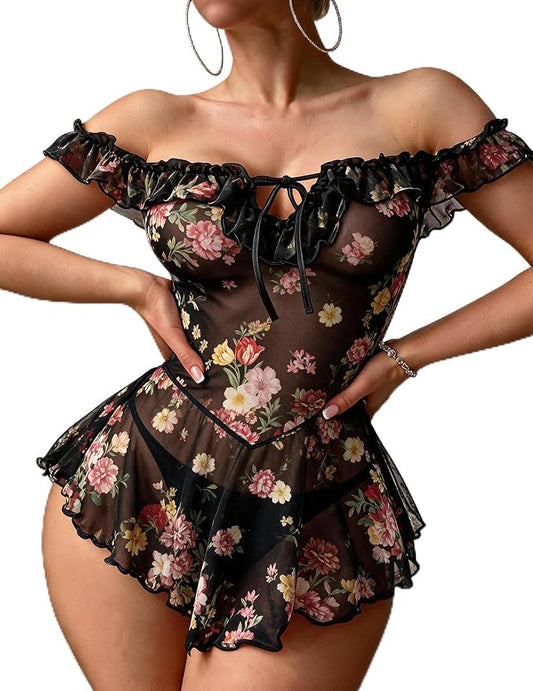 Black Foral
