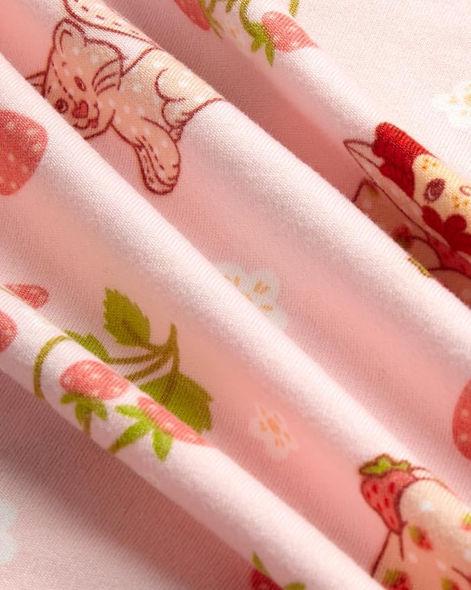 Pink Strawberry Shortcake Cat & Berries Print