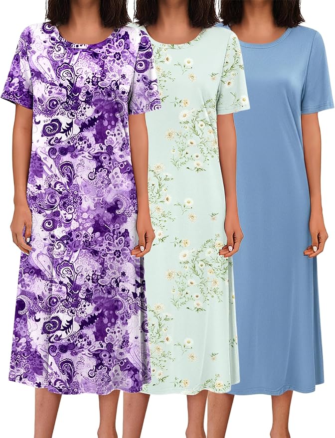 Light Blue,floral Purple,floral Green