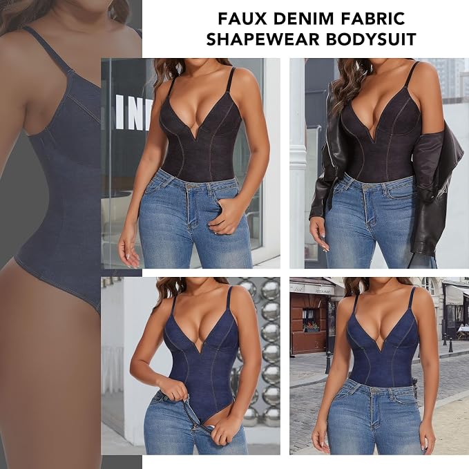 Faux Denim Fabric-blue