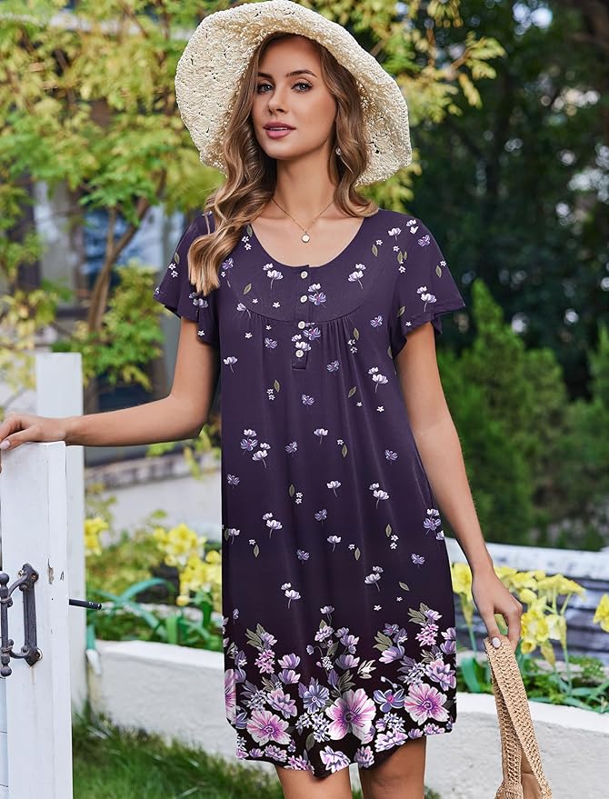 Floral Purple/Ethnic Print Blue