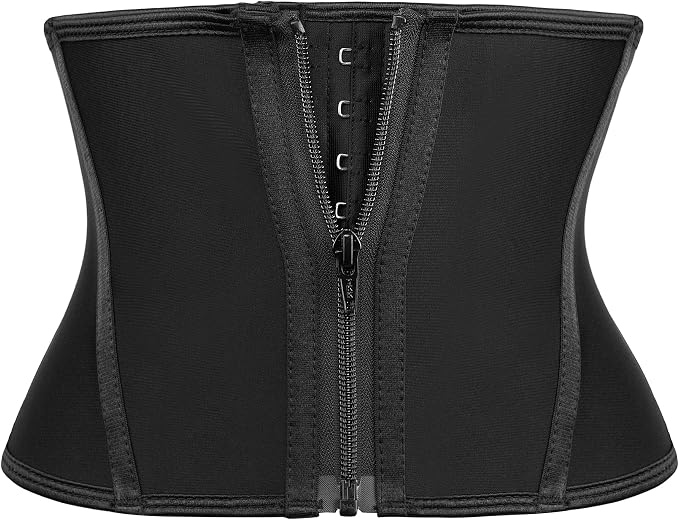 Black (7'' Short Torso, 9 Steel Bones, Zipper)