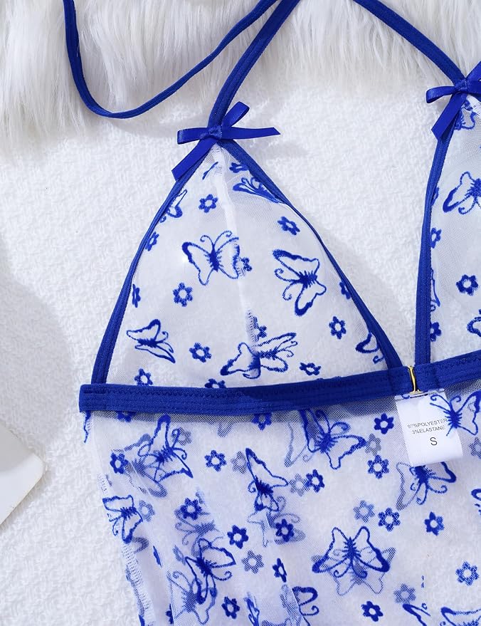 Tie-strap Blue Butterfly