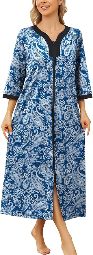 Navy Paisley-long