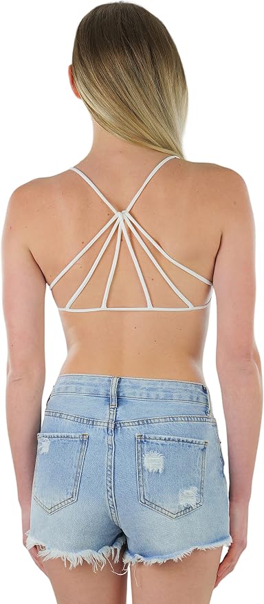 Strappy Back V-neck - White
