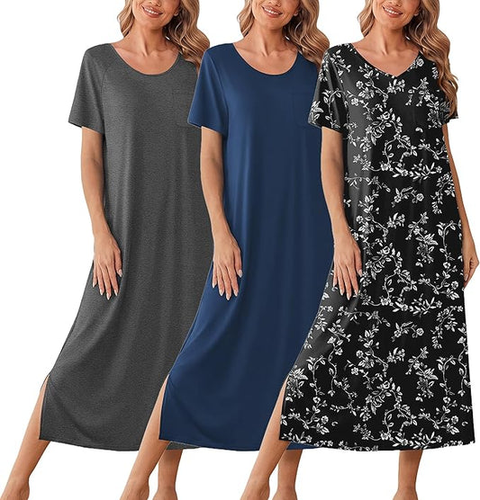 Black Floral/Grey/Blue