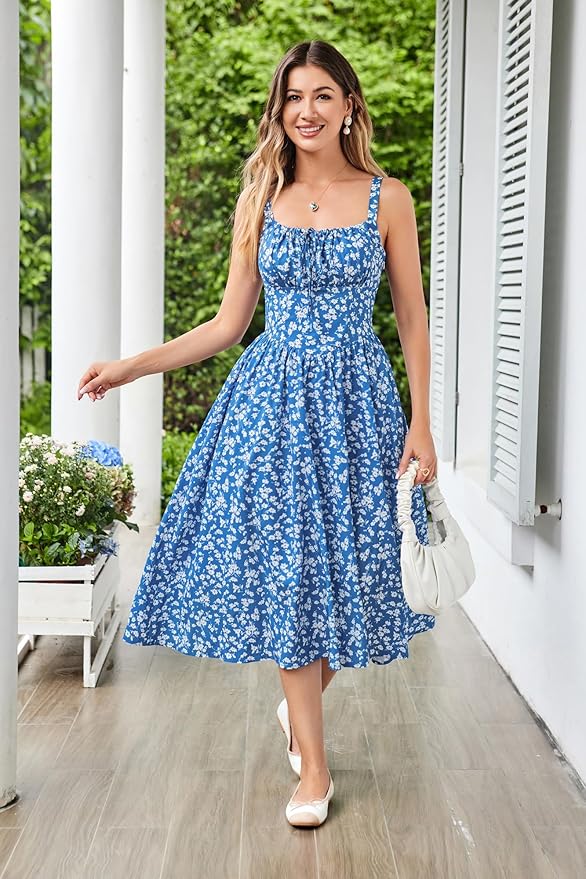 Blue White Floral