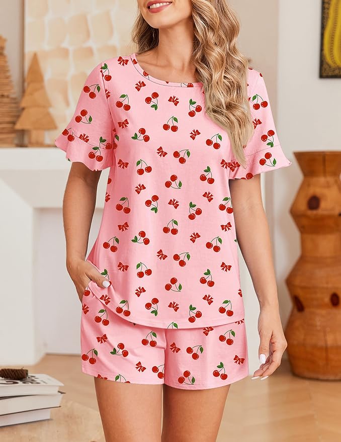 Pink Cherry Print