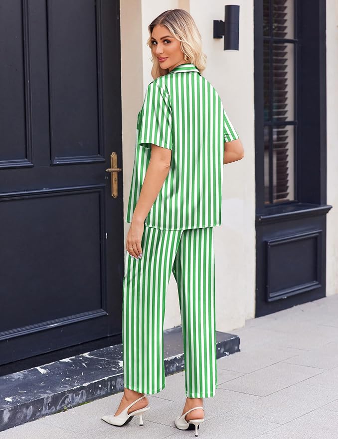 Green White Stripe