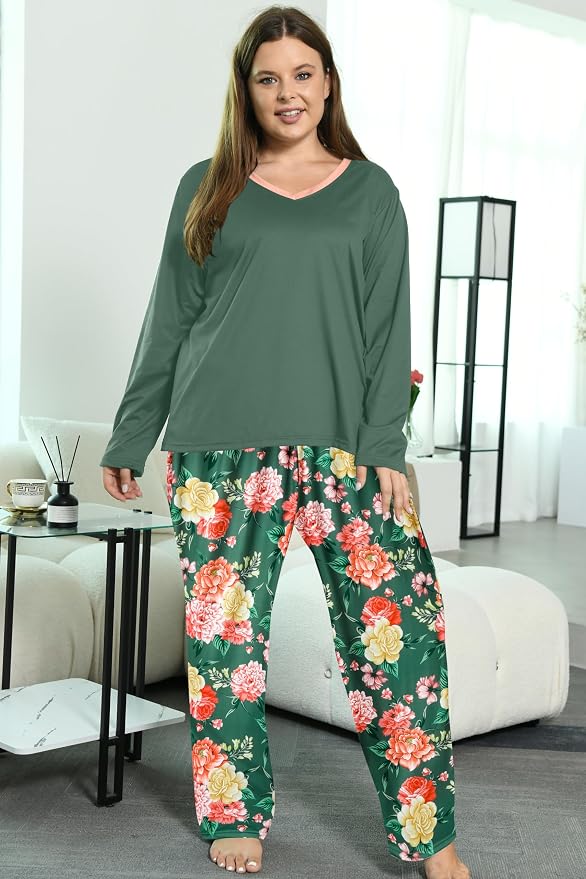 Green/Pink Flowers