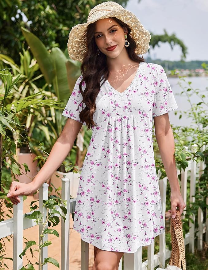 Floral Pink White