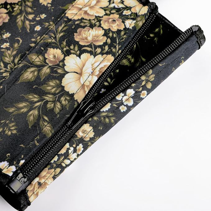 Black Antique-gold Floral