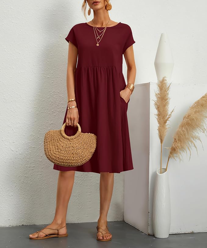 Burgundy Midi Dress