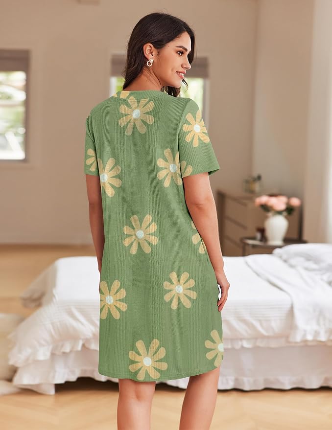 Green Floral Print