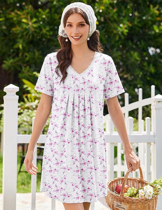 Floral Pink White