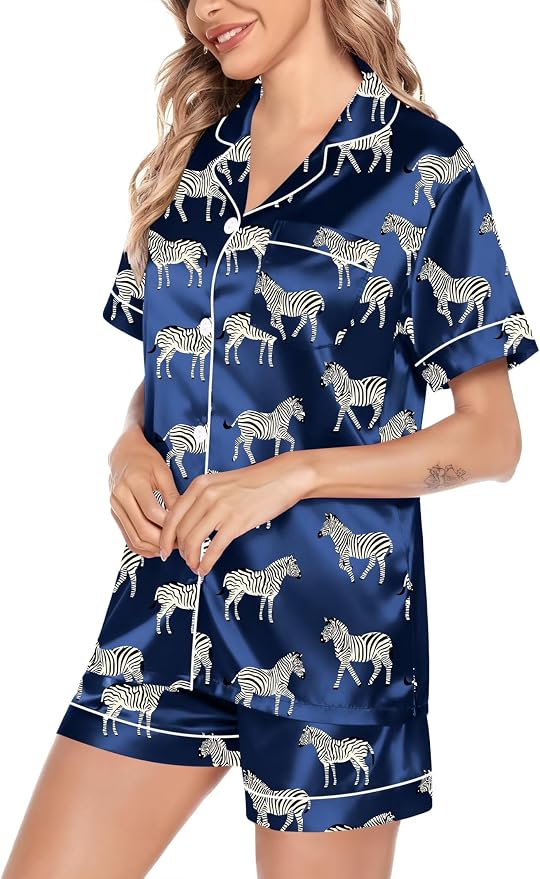 Navy Blue Zebra