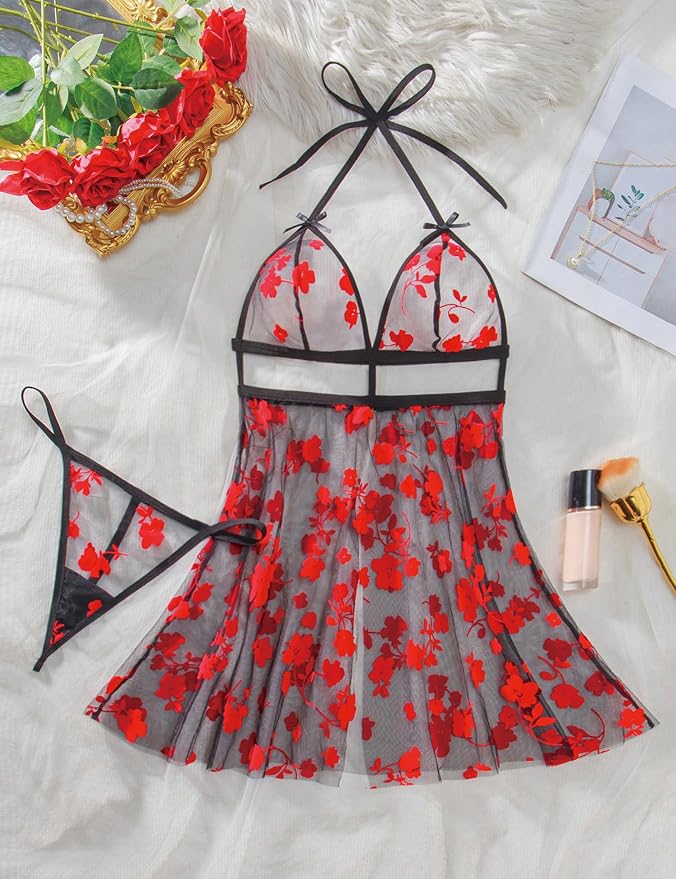 Black/Red Flowers