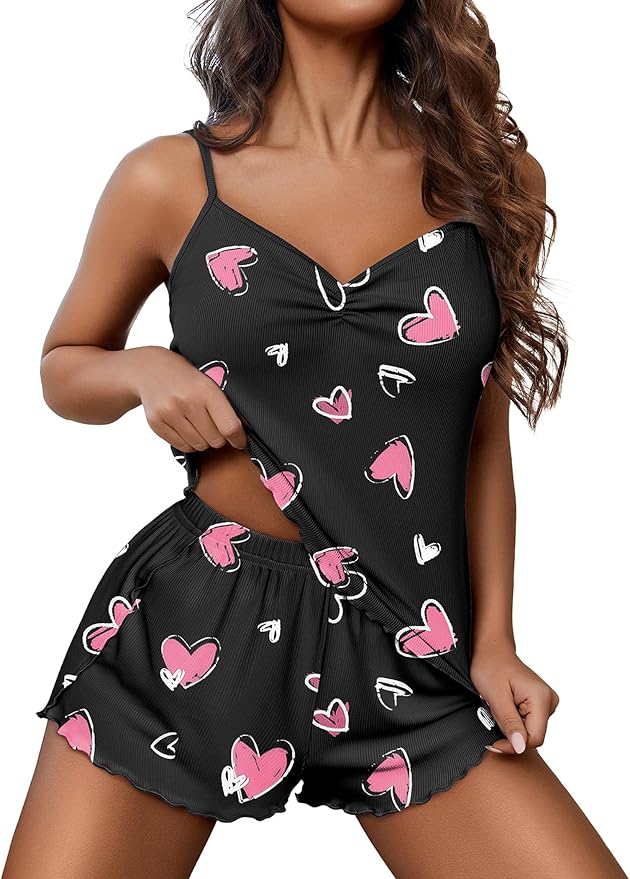 Pink Hearts Print