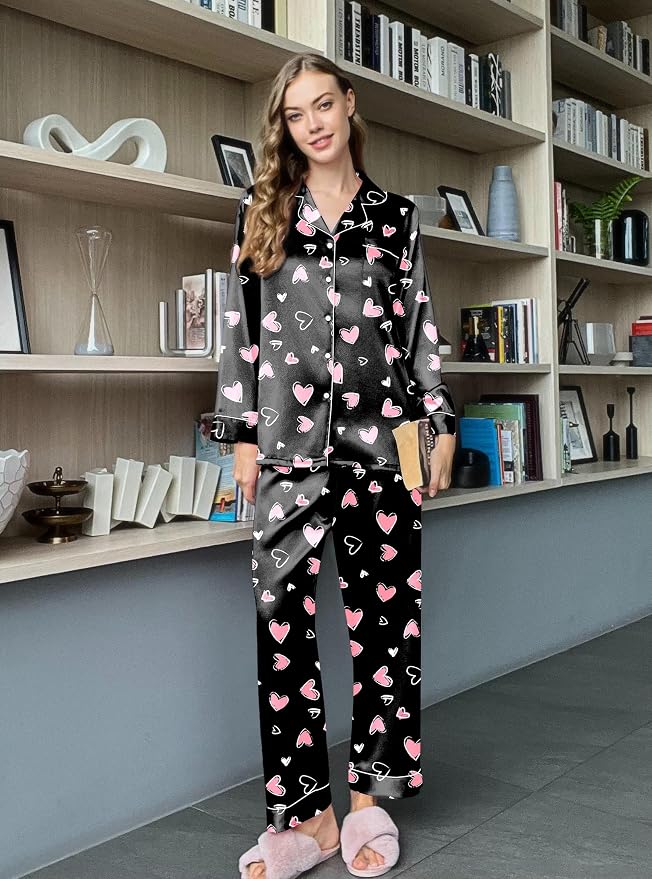Black With Pink Hearts