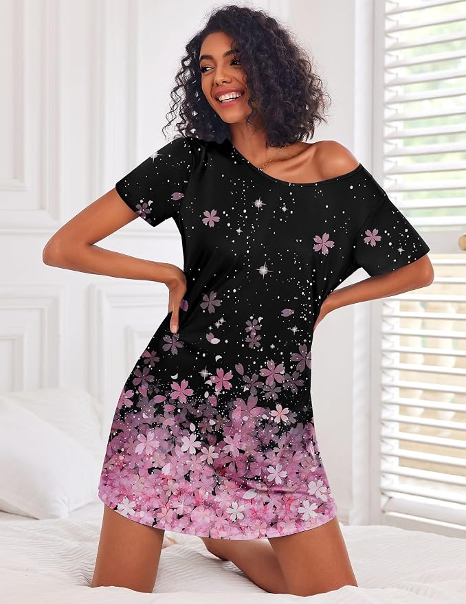 Black/Sparkling Branches/Cherry Blossoms