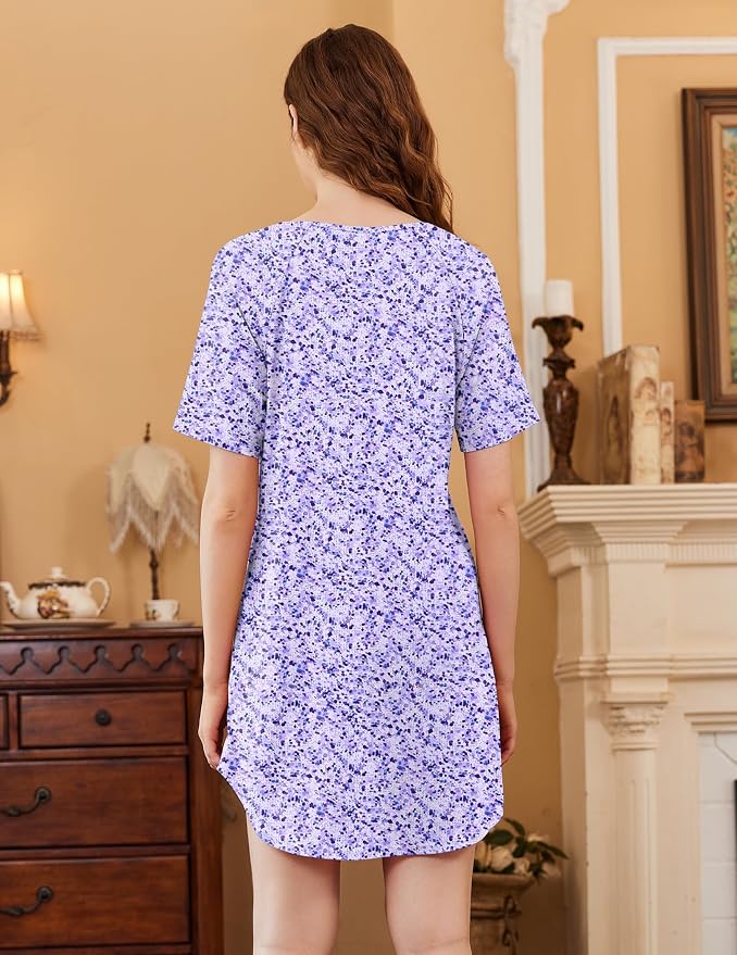 Blue Stars/Pink Florals/Purple Abstract Dots
