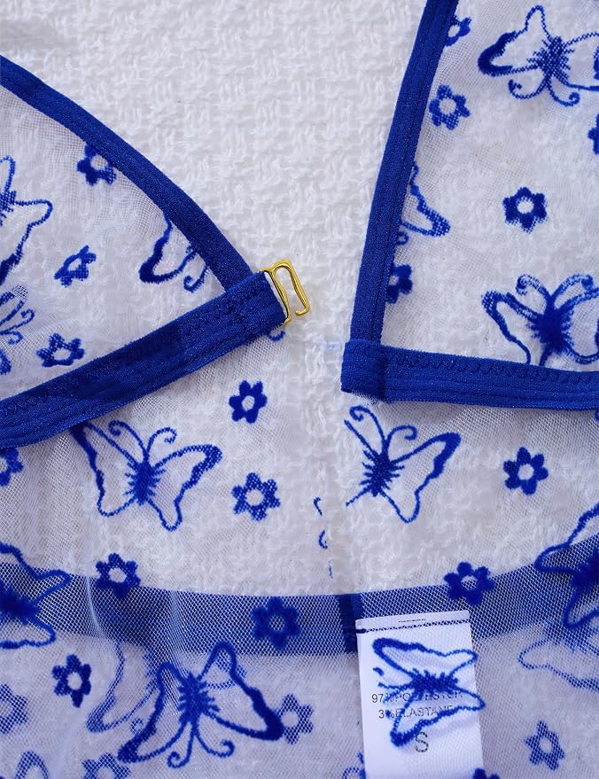 Tie-strap Blue Butterfly