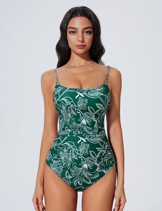 Green White Floral