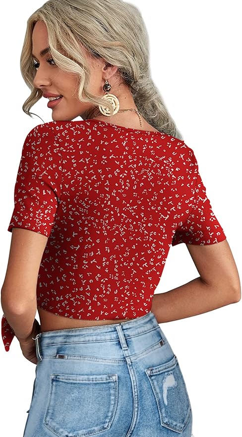 204-red Floral