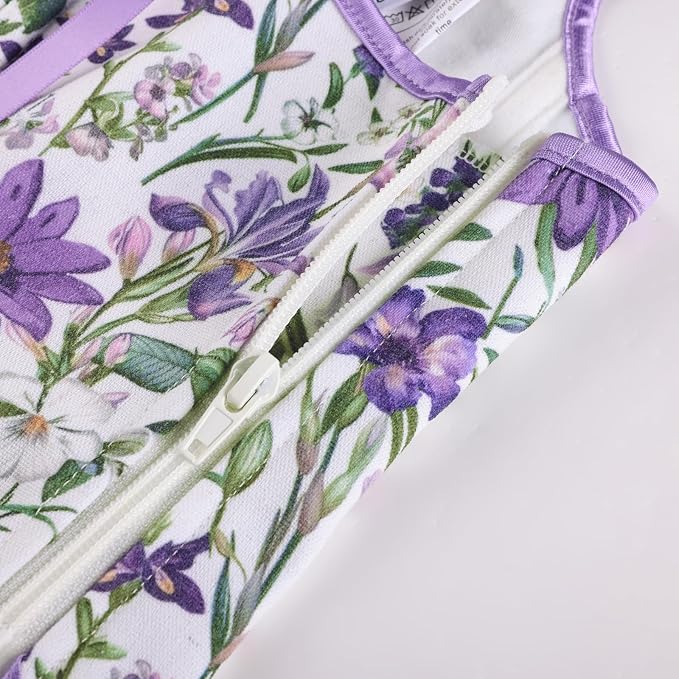 White Purple Floral