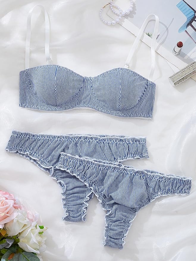 White Blue Stripes